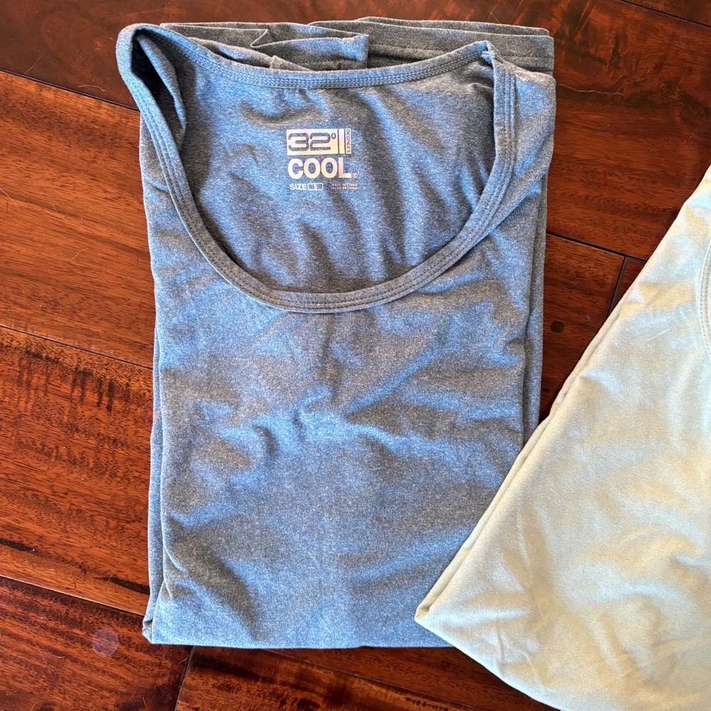 32 Degrees | Bundle of 2 short sleeved t-shirts mint green and marled blue - Picture 3 of 10